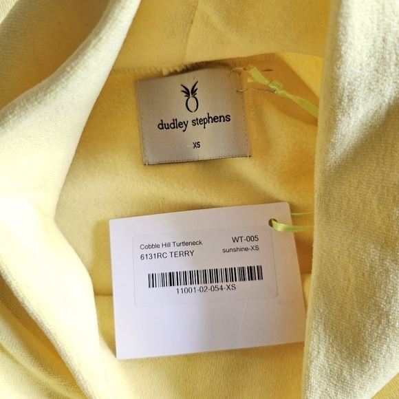New Dudley Stephens Cobble Hill Terry Turtleneck Sunshine Fleece NWT X-Small - Picture 13 of 16